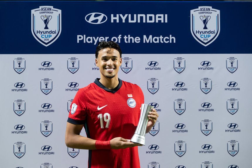 Ilhan Fandi, pemain Singapura yang pernah tinggal di Indonesia.