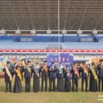 Rektor Hariyono menyambut 12.343 mahasiswa baru UM di PKKMB 2026./dok.UM