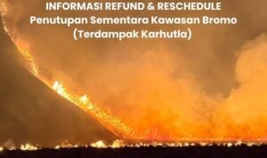 Kawasan Bromo kebakaran, wisatawan diberi panduan untuk reschedule dan/atau refund./IG BBTNBTS