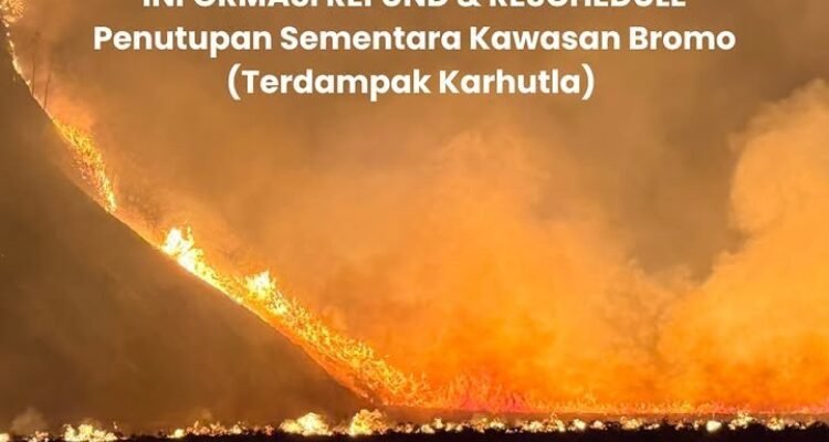 Kawasan Bromo kebakaran, wisatawan diberi panduan untuk reschedule dan/atau refund./IG BBTNBTS