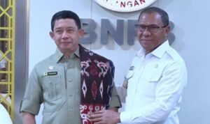 Kepala BNPB Suharyanto saat menerima kunjungan Wakil Gubernur NTT Johni Asadoma beserta jajaran Pemkab Alor di Graha BNPB, Jakarta, (14/7/2026)./IG @suharyanto_shr