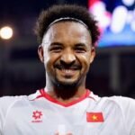 Nguyen Xuan Son yang masuk rumor transfer ke Persebaya Surabaya, pernah menjebol gawang Timnas Indonesia pada fase grup Piala AFF 2026 di Stadion Pakansari, Bogor./IG @rafaelson_10