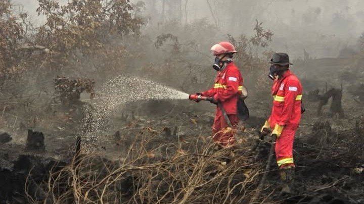 Kalimantan kebakaran, Kemenhut, BMKG, hingga BNPB berjibaku tanggulangi kondisi darurat dan siaga di lapangan./IG @kemenhut