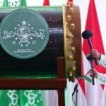 Presiden Prabowo Subianto saat membuka Muktamar ke-35 NU (27/8) di Tambakberas, Jombang./dok.BPMI Setpres