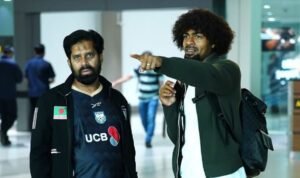 Hamza Choudhury (kanan) tiba di Jakarta, Indonesia untuk memperkuat Bangladesh yang bakal dihadapi Timnas Indonesia di FIFA ASEAN Cup 2026./IG @thebafufe
