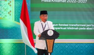 Gus Yahya demisioner sebagai Ketum PBNU pada Muktamar ke-35 NU di Jombang (30/8)./dok.PBNU
