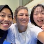 Megawati Hangestri dan Vanja Bukilic temu kangen di tempat latihan Suwon Hyundai Hillstate usai pemain Serbia tiba di Korea./IG @soyeon0506