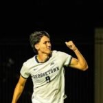 Mitchell Baker saat memperkuat Georgetown Hoyas musim 2026/27 usai debut internasional bersama Timnas Indonesia di Piala AFF 2026./IG @_mitchell.baker