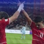 Dua penyerang Timnas Indonesia, Ole Romeny dan Ragnar Oratmangoen berselebrasi untuk gol ke gawang Singapura di FIFA ASEAN Cup 2026 (25/9)./IG @aseancupjakarta2026