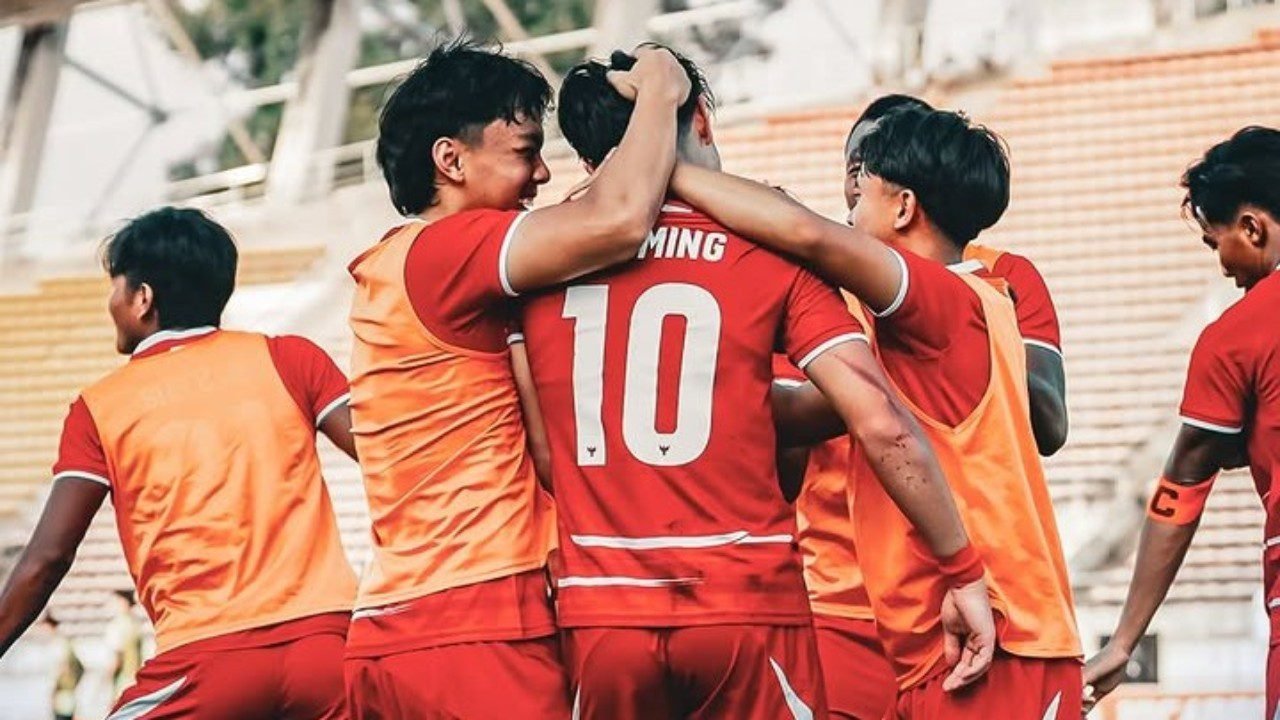 Theo Leeming menjebol gawang Australia dan membawa Timnas Indonesia U-20 mendekati pintu lolos Piala Asia U-20 2027./IG @timnasindonesia