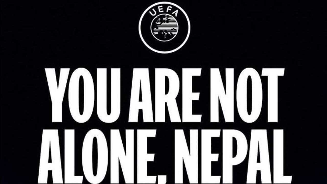 UEFA menggelar sesi mengheningkan cipta pada pertandingan Liga Champions 2026/27 Matchday 1 untuk belasungkawa kepada korban bencana banjir bandang Nepal./IG @uefa