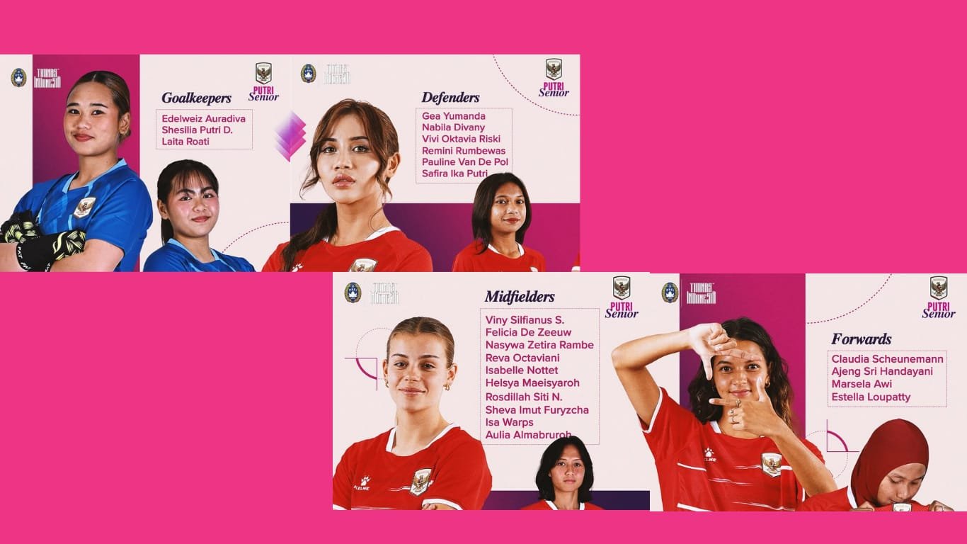 Daftar 23 pemain Timnas Putri Indonesia untuk melawan Armenia dan Yordania di FIFA Matchday Oktober 2026./IG @timnasindonesia