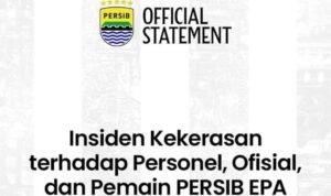 Pernyataan Persib Bandung atas serangan oknum suporter terhadap bus Persib EPA U-18 di Batang./IG @persib