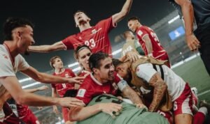 Kevin Diks dan Timnas Indonesia vs Bangladesh 2026 Kevin Diks merayakan gol terakhir Timnas Indonesia ke gawang Bangladesh yang mengantarkan Garuda terbang ke final FIFA ASEAN Cup 2026./IG @deanjames